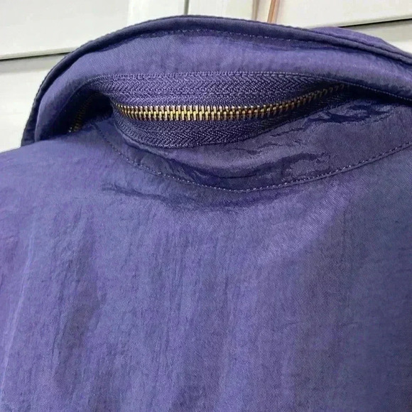 Seven7 Anorak Nylon Windbreaker Rain Hooded Jacket Coat Size Small Purple - Picture 8 of 10